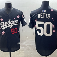 Men's Los Angeles Dodgers Mookie Betts #50 Black Alternate Limited Jersey