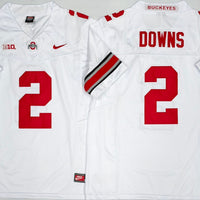 Men's Ohio State Buckeyes Caleb Downs #2 White Player Game Jersey