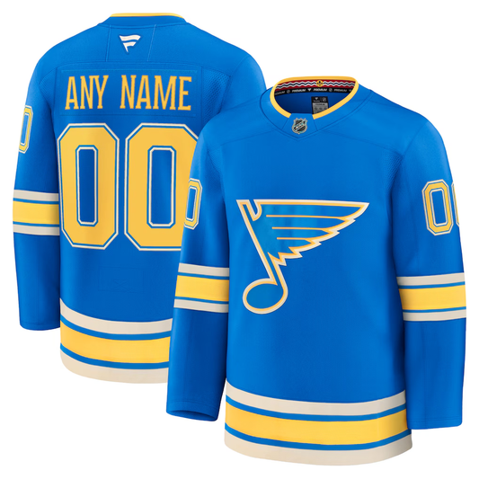 Men's St. Louis Blues Fanatics Blue Alternate Premium Custom Jersey