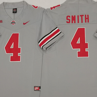 Men's Ohio State Buckeyes Jeremiah Smith #4 Grey Game Jersey