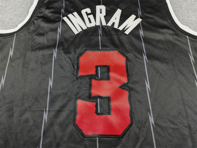 Men's Toronto Raptors Brandon Ingram #3 Black 2025/26 Swingman Jersey - City Edition