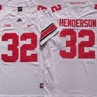 Men's Ohio State Buckeyes Treveyon Henderson #32 White Player Game Jersey