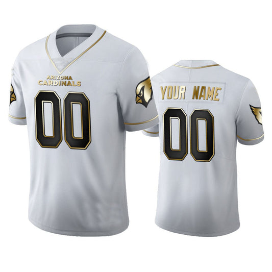 Custom1 Arizona Cardinals White Golden Edition Vapor Limited Stitched Football Jerseys