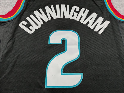 Men's Detroit Pistons Cade Cunningham #2 Charcoal 2025/26 Swingman Jersey - City Edition