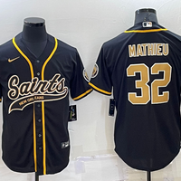 Men's New Orleans Saints Tyrann Mathieu #32 Black Game Jersey1 Joint Edition