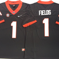 Men's Georgia Bulldogs Justin Fields #1 Black Player Game Jersey