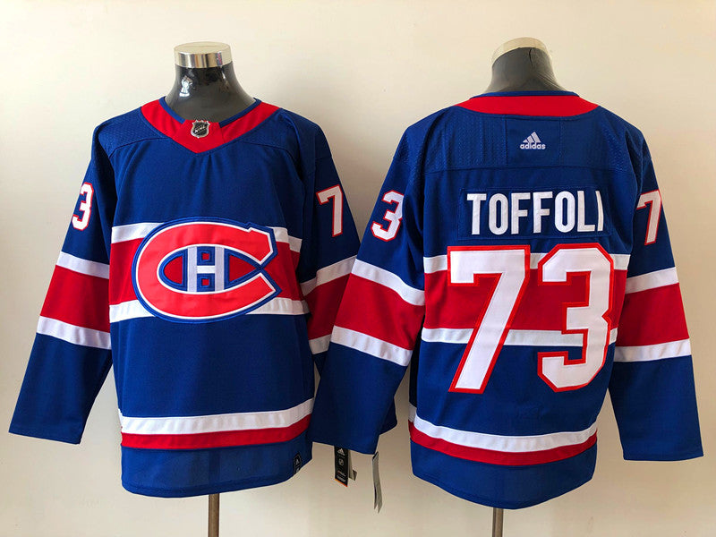 Men's Montreal Canadiens Tyler Toffoli #73 Blue Player Game Jersey1