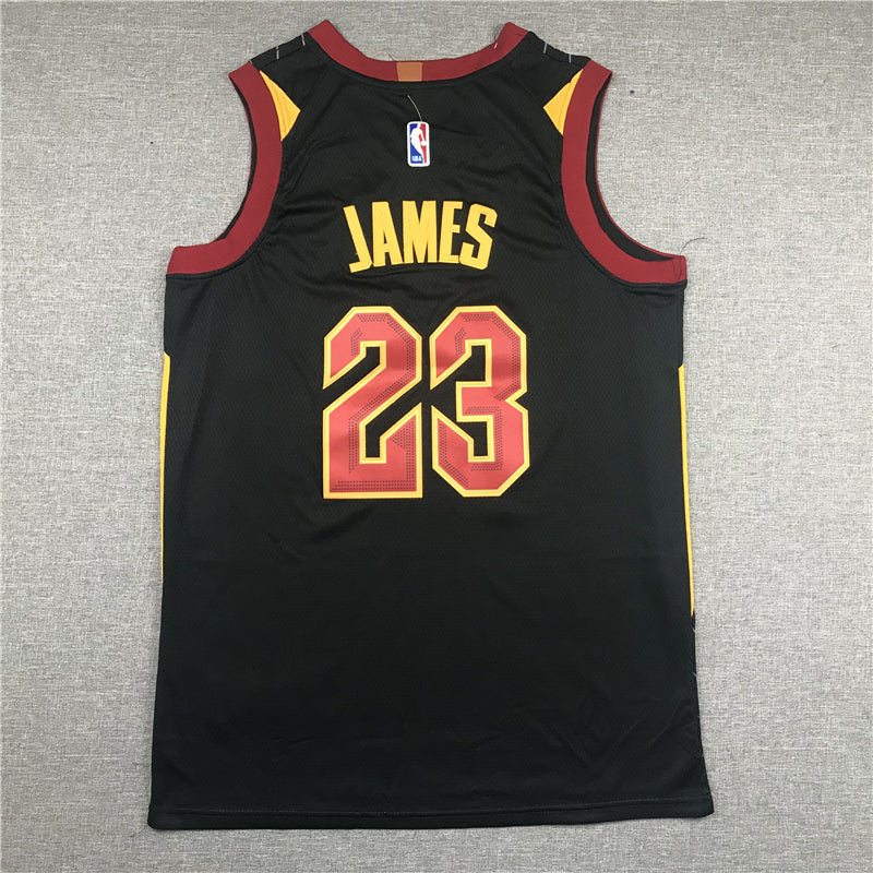 Men's Cleveland Cavaliers LeBron James #23 Black Swingman Player Jersey1