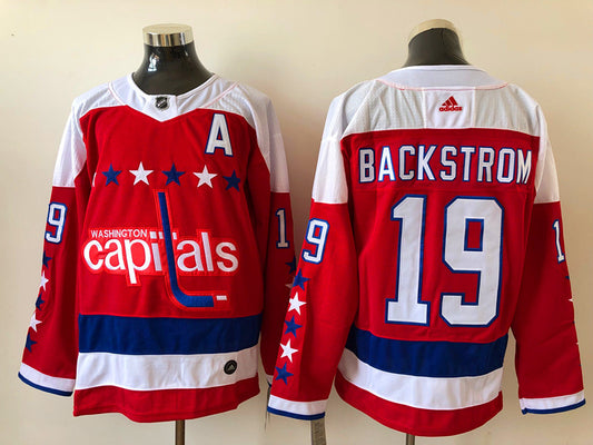 Men's Washington Capitals Nicklas Backstrom #19 Red Home Breakaway Jersey1