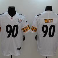 Men's Pittsburgh Steelers T.J. Watt #90 White Game Jersey1