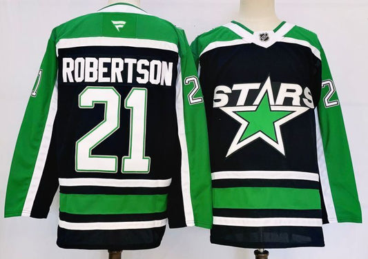 Men's Dallas Stars Jason Robertson #21 Fanatics Black Player Jersey