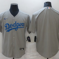 Men's Los Angeles Dodgers1 Gray Replica Blank Jersey