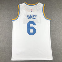 Men's Los Angeles Lakers LeBron James #6 White 2022/23 Swingman Jersey1 - Classic Edition