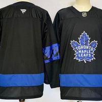 Men's Toronto Maple Leafs Fanatics Black Blue Blank jersey