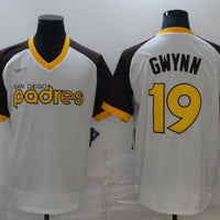 Men's San Diego Padres Tony Gwynn #19 White Player Jersey1