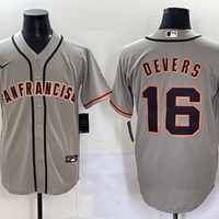 Men's San Francisco Giants Rafael Devers #16 Gray Replica Player Jersey
