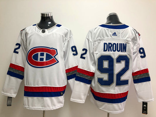Men's Montreal Canadiens Jonathan Drouin #92 White Player Game Jersey1