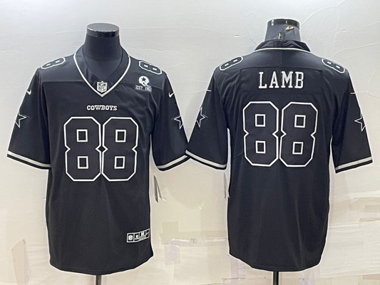 Men's Dallas Cowboys CeeDee Lamb #88 Black Alternate Team Game Jersey1
