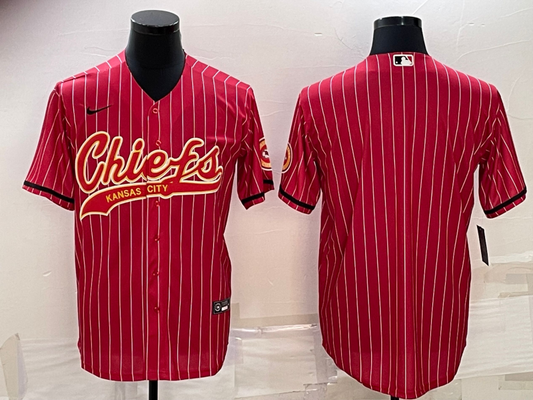 Men's Kansas City Chiefs Red Blank Game Jersey1