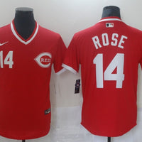 Men's Cincinnati Reds Pete Rose #14 Red Player Jersey1