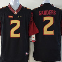 Men's Florida State Seminoles Deion Sanders #2 Black Player Jersey