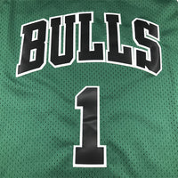 Men's Chicago Bulls Derrick Rose #1 Green Swingman Jersey1
