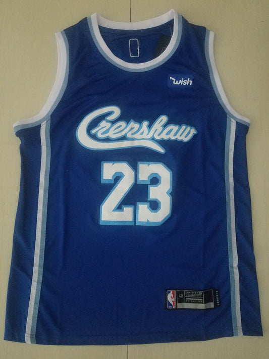 Men's Los Angeles Lakers LeBron James #23 NBA Blue Swingman Jersey1