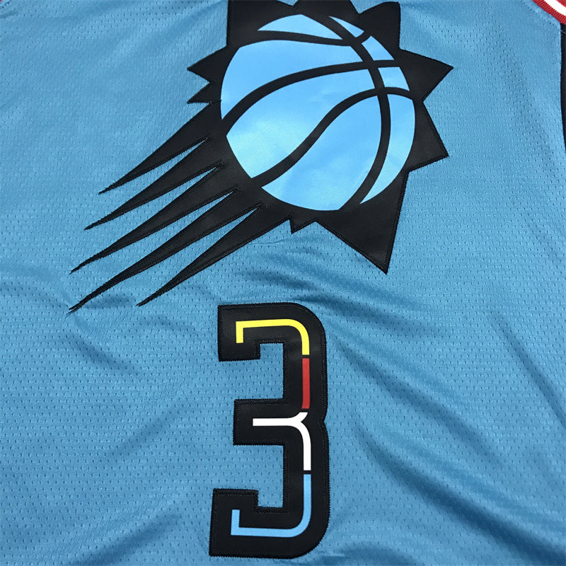 Men's Phoenix Suns Chris Paul #3 Turquoise 2022/23 Swingman Jersey1 - City Edition