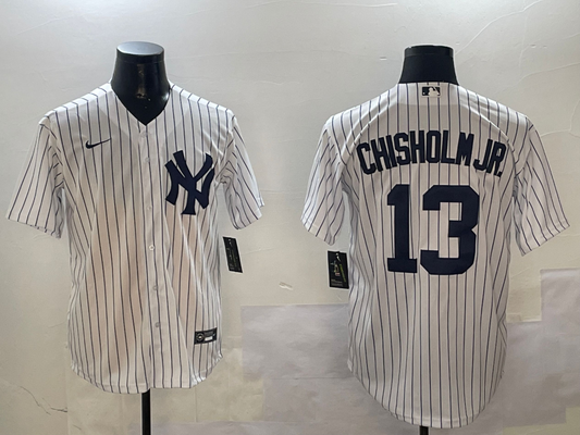 Men's New York Yankees Jazz Chisholm Jr. #13 White Home Limited Player Jersey1