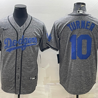 Men's Los Angeles Dodgers Justin Turner Nike Gray City Connect Replica Player Jersey1