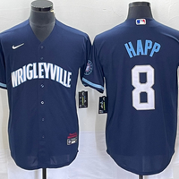 Men's Chicago Cubs Andre Dawson #8 Navy City Connect Replica Jersey1