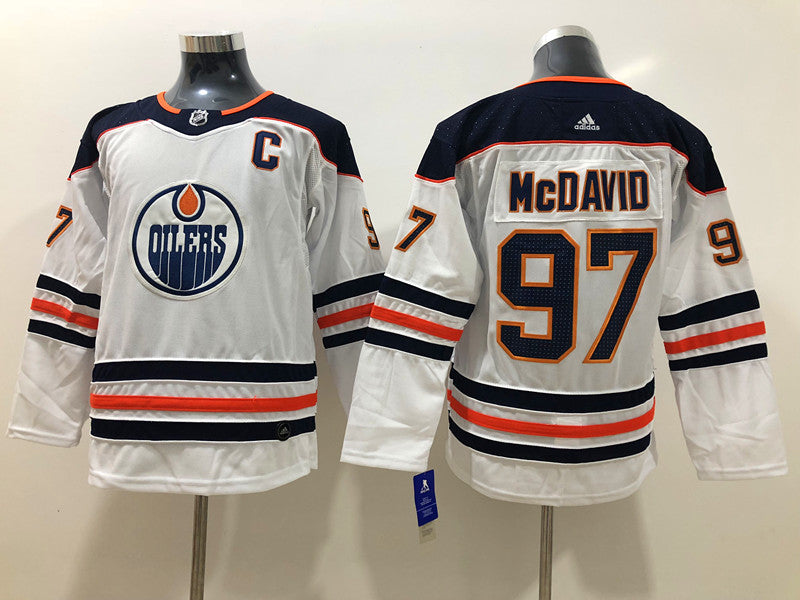 Men's Edmonton Oilers Connor McDavid #97 White Breakaway Player Jersey1