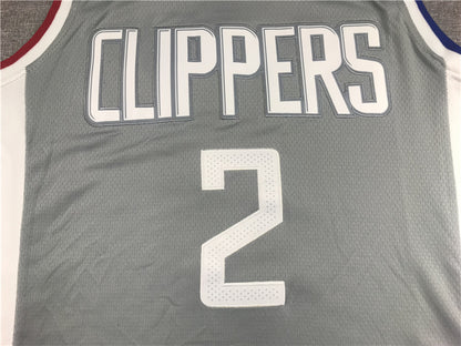 Men's LA Clippers Kawhi Leonard Gray 2020/21 Swingman Jersey1 - Earned Edition