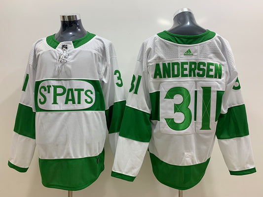 Men's Toronto Maple Leafs Frederik Andersen #31 White Authentic Player Jersey1