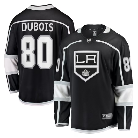 Men's Los Angeles Kings Pierre-Luc Dubois #80 Black Home Breakaway Jersey1