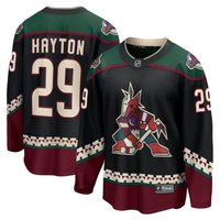 Men's Arizona Coyotes Barrett Hayton #29 Black Home Breakaway Player Jersey1