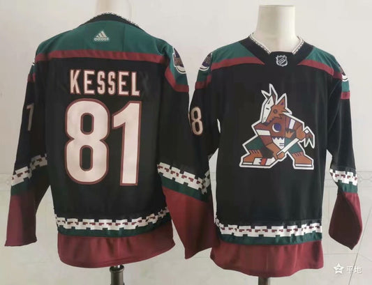 Men's Arizona Coyotes Phil Kessel #81 Black Home Breakaway Player Jersey1