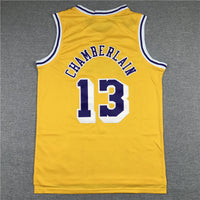 Men's Los Angeles Lakers Wilt Chamberlain #13 Yellow Classics Swingman Jersey1