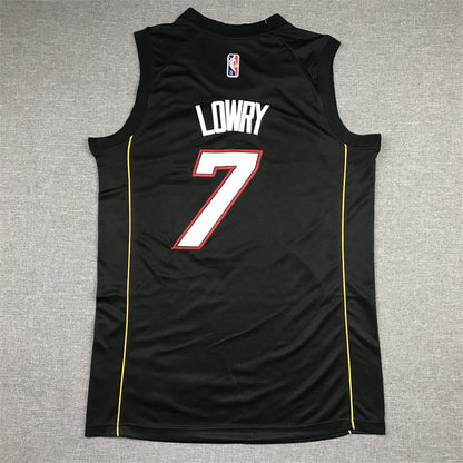 Men's Miami Heat Kyle Lowry #7 Black Swingman Player Jersey1 - City Edition