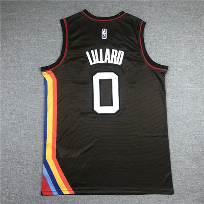 Men's Portland Trail Blazers Damian Lillard Brown Swingman Jersey1 City Edition