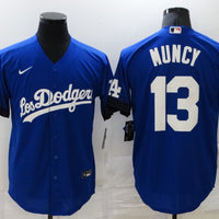 Men's Los Angeles Dodgers Max Muncy #13 Blue Stitched Jersey1