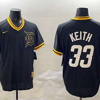 Men's Detroit Tigers Colt Keith #33 Black Replica Player Jersey1