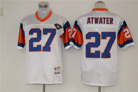 Men's Denver Broncos Steve Atwater Mitchell & Ness White Legacy Replica Jersey1
