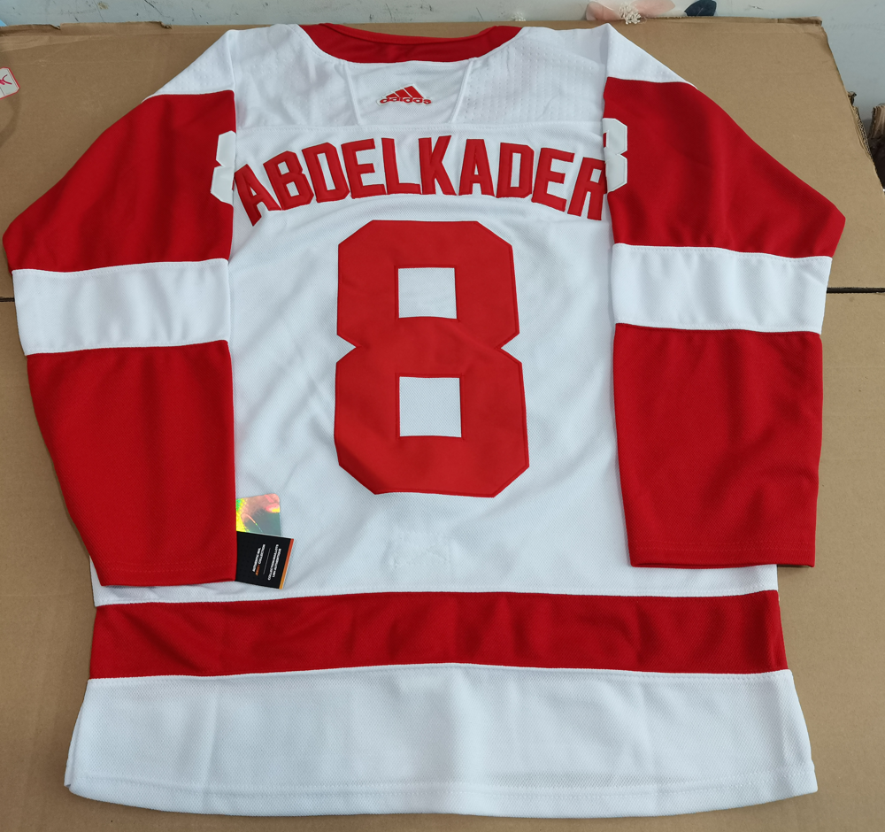 Men's Detroit Red Wings Justin Abdelkader #8 White Breakaway Player Jersey1