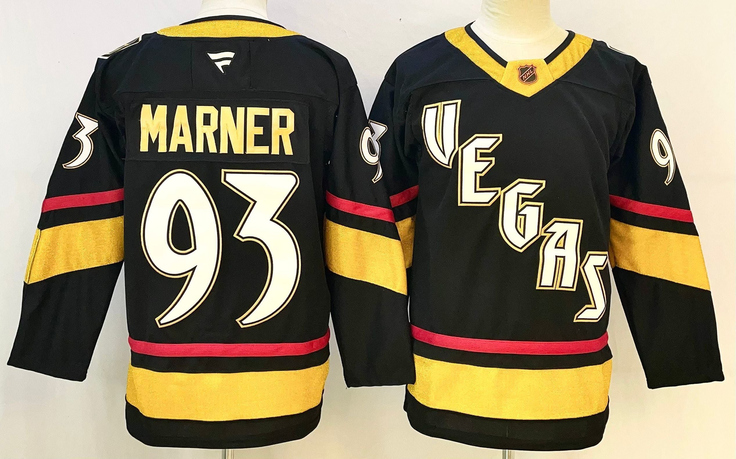 Men's Vegas Golden Knights Mitch Marner #93 Black Breakaway Player Jersey
