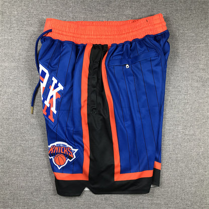 Men's New York Knicks Blue City Edition Pocket Shorts1