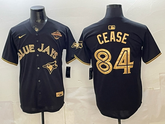 Men's Toronto Blue Jays Dylan Cease #84 Black Limited Player Jersey