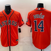 Men's Houston Astros Mauricio Dubon #14 Orange Alternate Replica Player Jersey