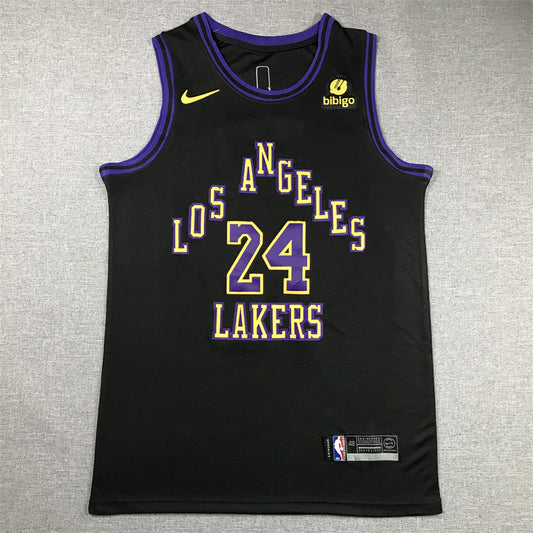 Men's Los Angeles Lakers Kobe Bryant #24 Black 2023/24 Swingman Jersey1 - City Edition