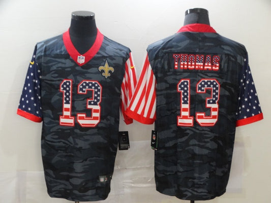 Men's New Orleans Saints Michael Thomas #13 Gray Camouflage Game Player Jersey1